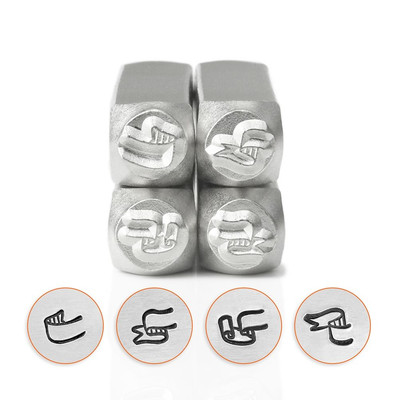ImpressArt Banner Enden Design Stempel Set Metall Stanzen Schmuck Basteln 4tlg