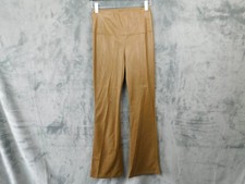 Aritzia Wilfred Free Pants Women Medium Brown Faux Leather Flare Pull On Legging
