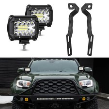 Cali Raised LED Kit De Soportes De Barra De Luz LED Para Rejilla Superior De 32 Pulgadas Para Toyota Tacoma 2016-2023 (soportes Con Barra De Luz LED De 32 Pulgadas (haz