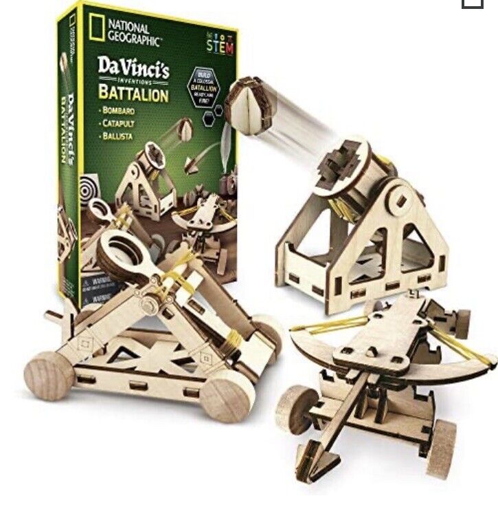 National Geographic Stem Toy: Da Vinci's Inventions Catapult - W