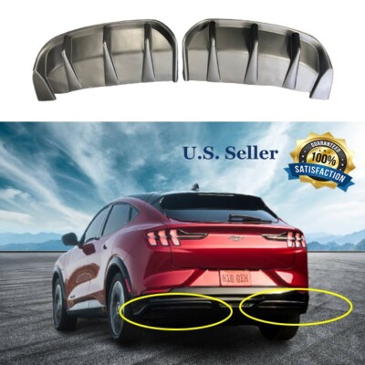 Fits Ford Mustang Mach-E 2021-2022 Rear Bumper Diffuser Lip Spoiler - Black PP