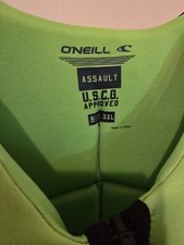 O'Neill Assault USCG Approved Life Jacket Vest Green/Black Size 3XL