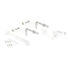 White Steel Deluxe Fence Gate Hardware Kit