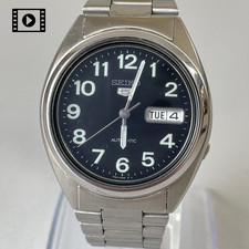 Seiko 5 Automatic 7S26-0550 US Stock 2002 Military Dial Mens Watch Vtg N.Mint