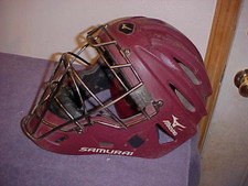 Mizuno Samurai MSCH200 Goalie Catchers Helmet Mask Red Size 7 - 7 5/8 Medium
