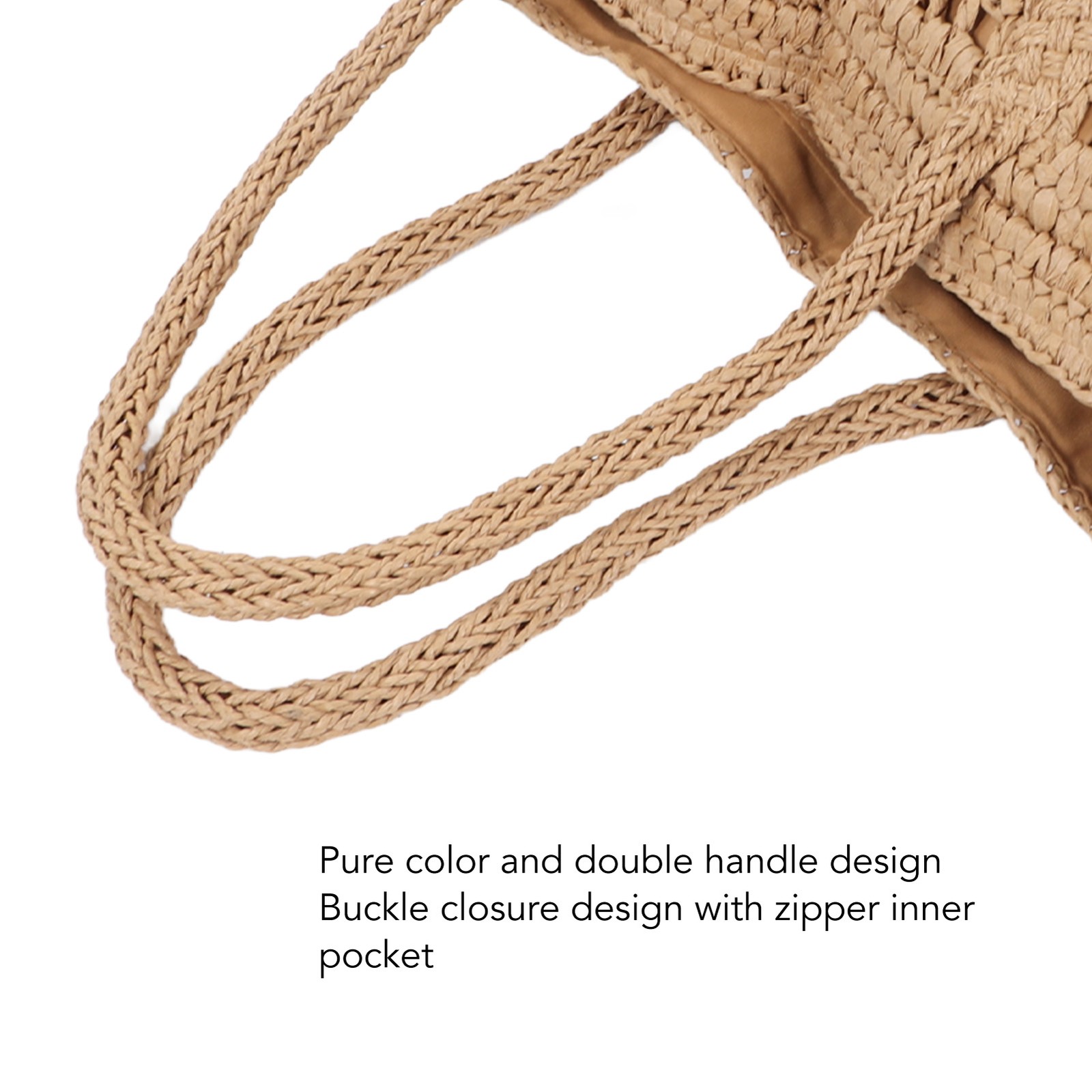 Straw Handbag Straw Beach Bag Large Capacity Woven For Holiday ¦