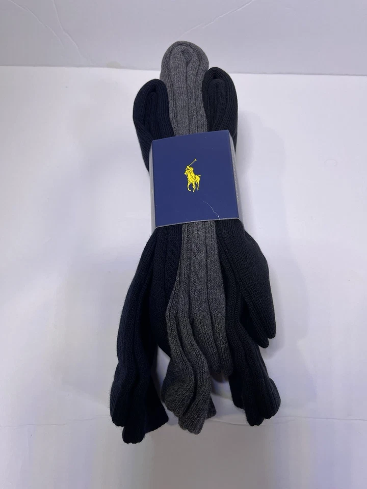 Polo Ralph Lauren 8428PK Cushioned Foot Ribbed Crew Sock - 3 Pack - Image 3 of 4