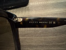 Gucci Oversized Butterfly Tortoise Shell Sunglasses Gray Plastic Lens Women
