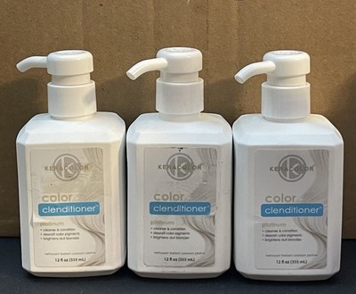 3x Keracolor Color + Clenditioner Platinum Hair Color Conditioner 12 fl oz
