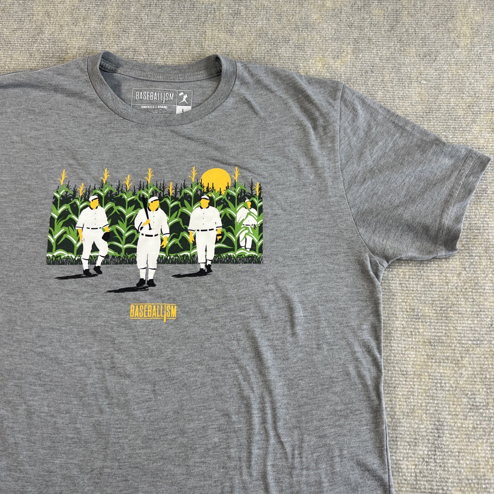 Baseballism x Field of Dreams Men’s “This Field This Game GraphicTee Gray Size L