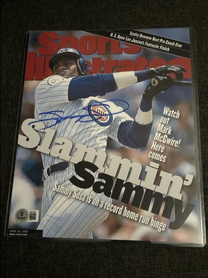 #ad SAMMY SOSA Signed Auto 8x10 Sports Illustrated Cover Photo Chicago Cubs COA BAS $29.99