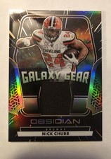 2020 Panini Obsidian Galaxy Gear Electric Etch Orange /75 Nick Chubb #GG11 NM