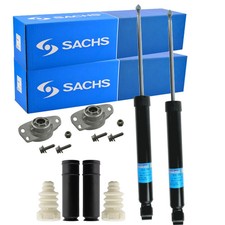 2x SACHS Stoßdämpfer + Domlager + Service-Kit Hinten für VW GOLF PLUS V 1K5 VI