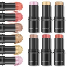 Womens Blush Highlighter Brightening Makeup Stick For Cheeks Lips And Eyes