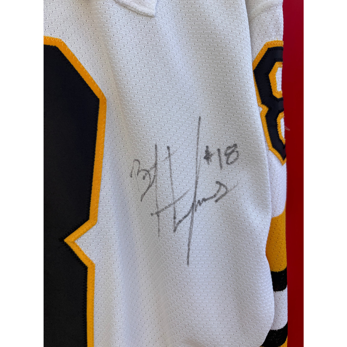 Boston Bruins Signed Hughes Jersey View 6
