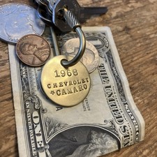 1968 Chevrolet Camaro Brass Key Fob 68 1968 Chevrolet Camaro Brass Key Fob 68