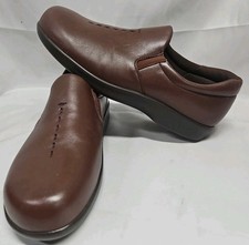 SAS Viva Brown Womens Slip On Comfort Shoes Loafers Size 7.5 M Made In USA GUC