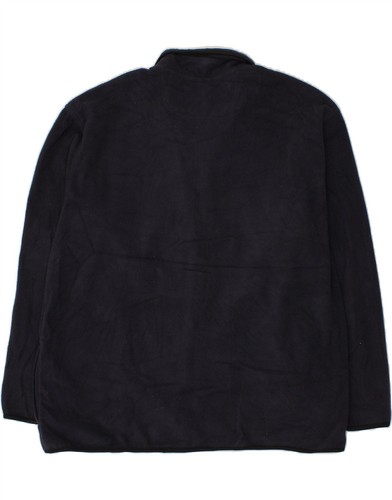 IZOD Mens Fleece Jacket UK 46 3XL Navy Blue Polyester TX14 - Picture 2 of 3