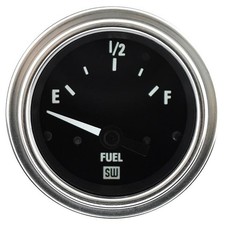 Stewart Warner Deluxe Electrical Fuel Level Gauge 2 116 Dia Black Face 82342