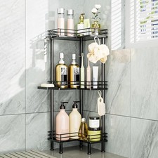 Corner Shower Caddy Standing 3-Tier Stainless Steel Shower Organizer W/ Soap