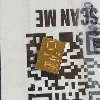 1 Gram Fine Gold Bar Assayed .9999 Pure Fine Bullion Valcambi Suisse Swiss