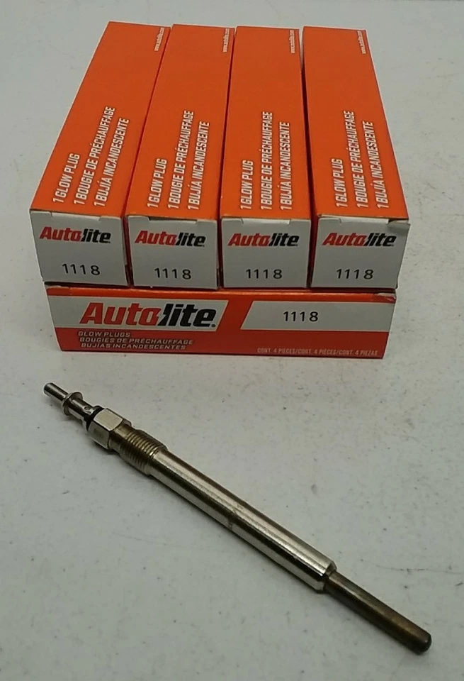 Juego de bujías incandescentes diésel Autolite 1118 - Cantidad 4 para un rendimiento confiable de arranque en frío Foto 2 de 4