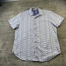 Robert Graham Shirt Mens Extra Large Purple Flip Button Up Casual Classic Fit