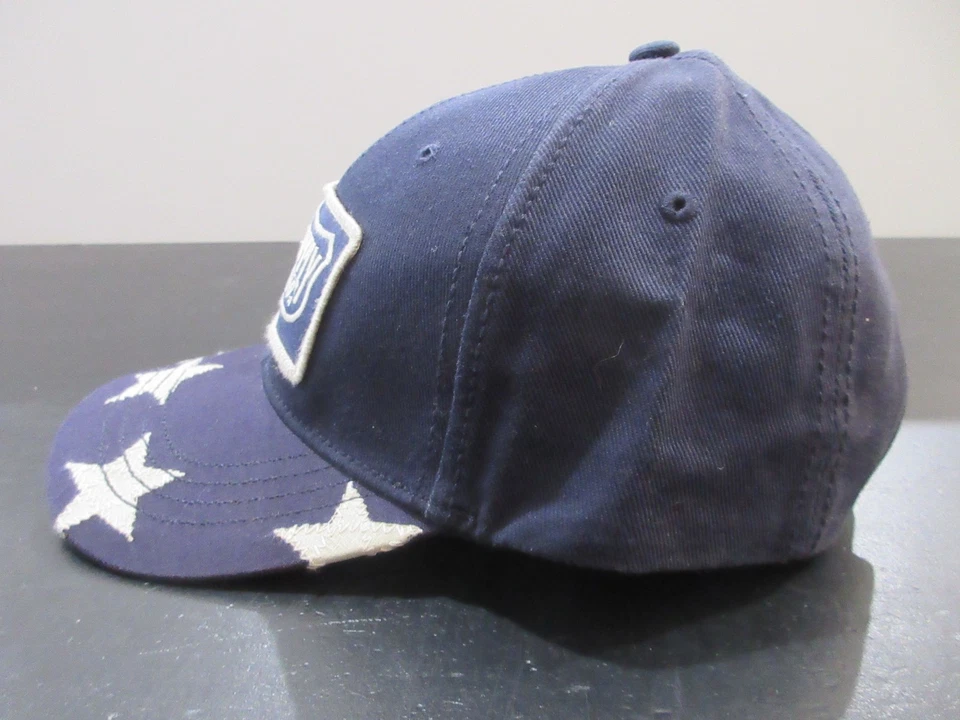 Ralph Lauren Polo Sombrero Gorra Correa Trasera Azul Blanco Denim y Suministro Parche Estrellas Para Hombres Foto 3 de 4
