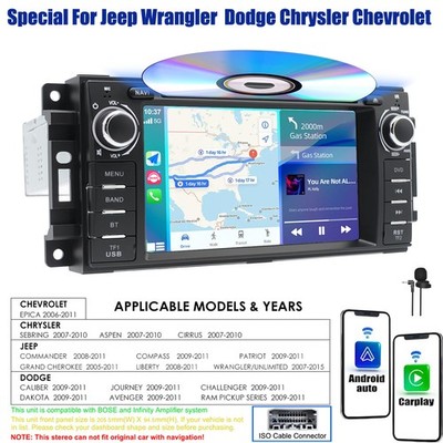 Android Auto Carplay Car Radio GPS DVD CD For 2009 2010 2011 Dodge Grand Caravan