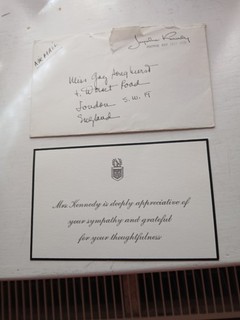 Card From Jacqueline Kennedy Following The Death Of President Kennedy