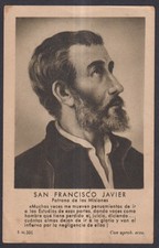 Holy card antique de San Francisco Javier santino image pieuses estampa