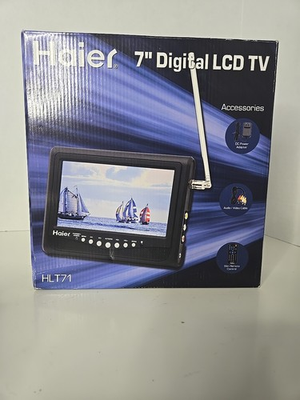#ad Haier HLT71 7quot; Digital LCD TV w Box Remote Battery amp; Car Charger AV Input $49.00
