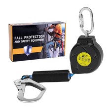 ft Self Retracting Lifeline SRL Fall Arrest Lanyard Steel Hook OSHA ANSI