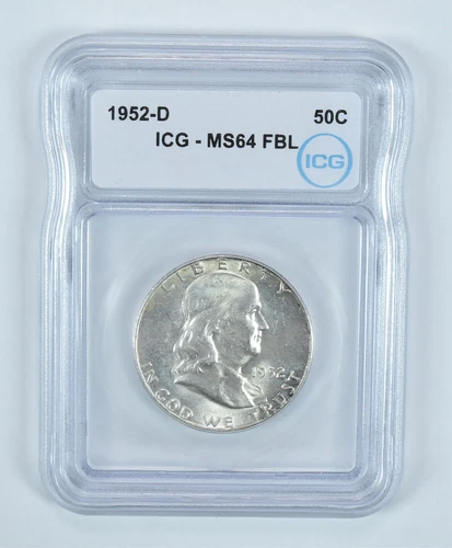 1952-D Franklin Half Dollar MS64 FBL ICG