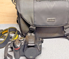 Nikon D3200 24.2MP DSLR Camera Body Only  Charger Battery Strap  Nikon Bag...