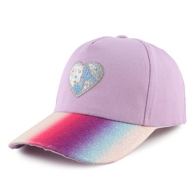 OMUKY Kids Baseball Cap Toddler Sun Hat Adjustable 2-6 Years, Purple Heart 