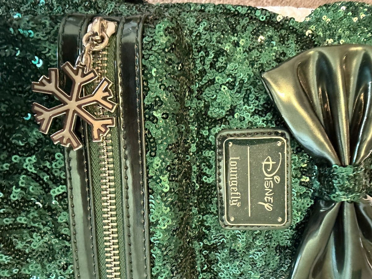 Loungefly X Minnie Mouse Emerald Sequin Mini Backpack LE 600 US! RARE Amazon.com: Loungefly Disney The Minnie Mouse Classic Series  main image 3