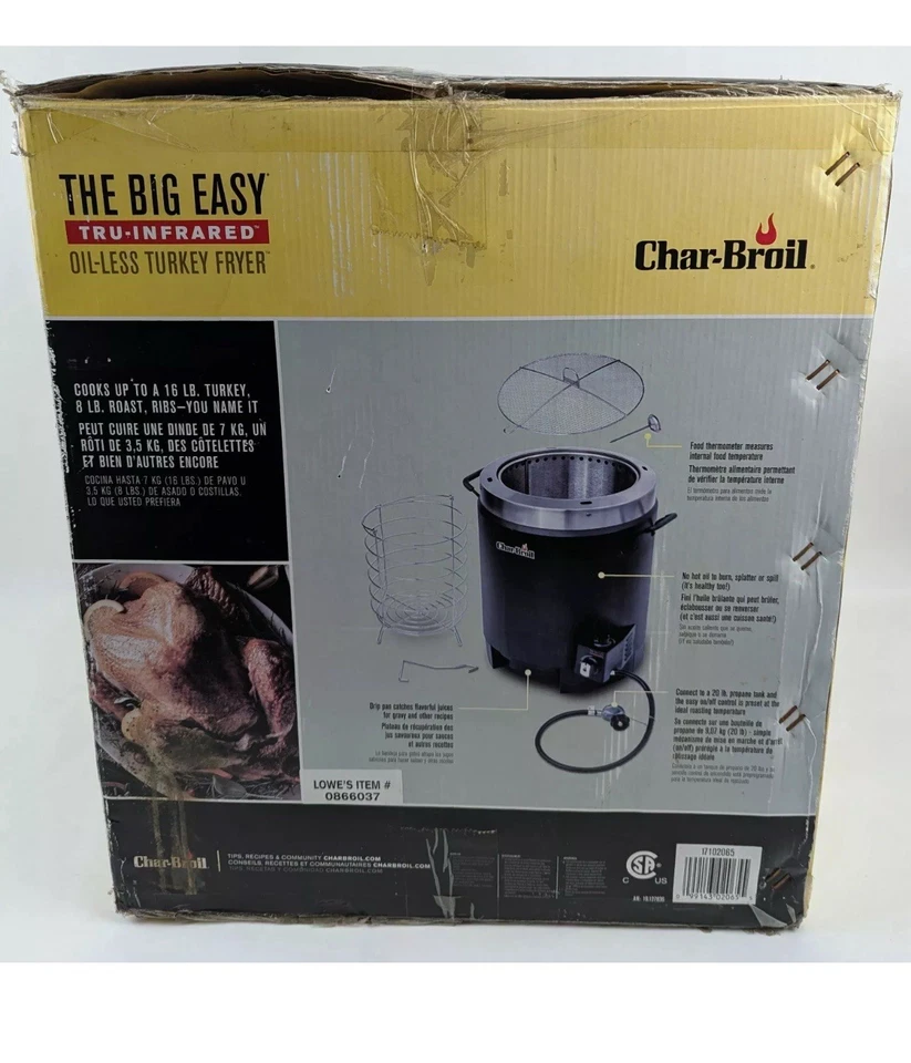 Char-Broil The Big Easy - Freidora de pavo sin aceite infrarrojo TRU - ¡Nueva caja abierta! Foto 4 de 4