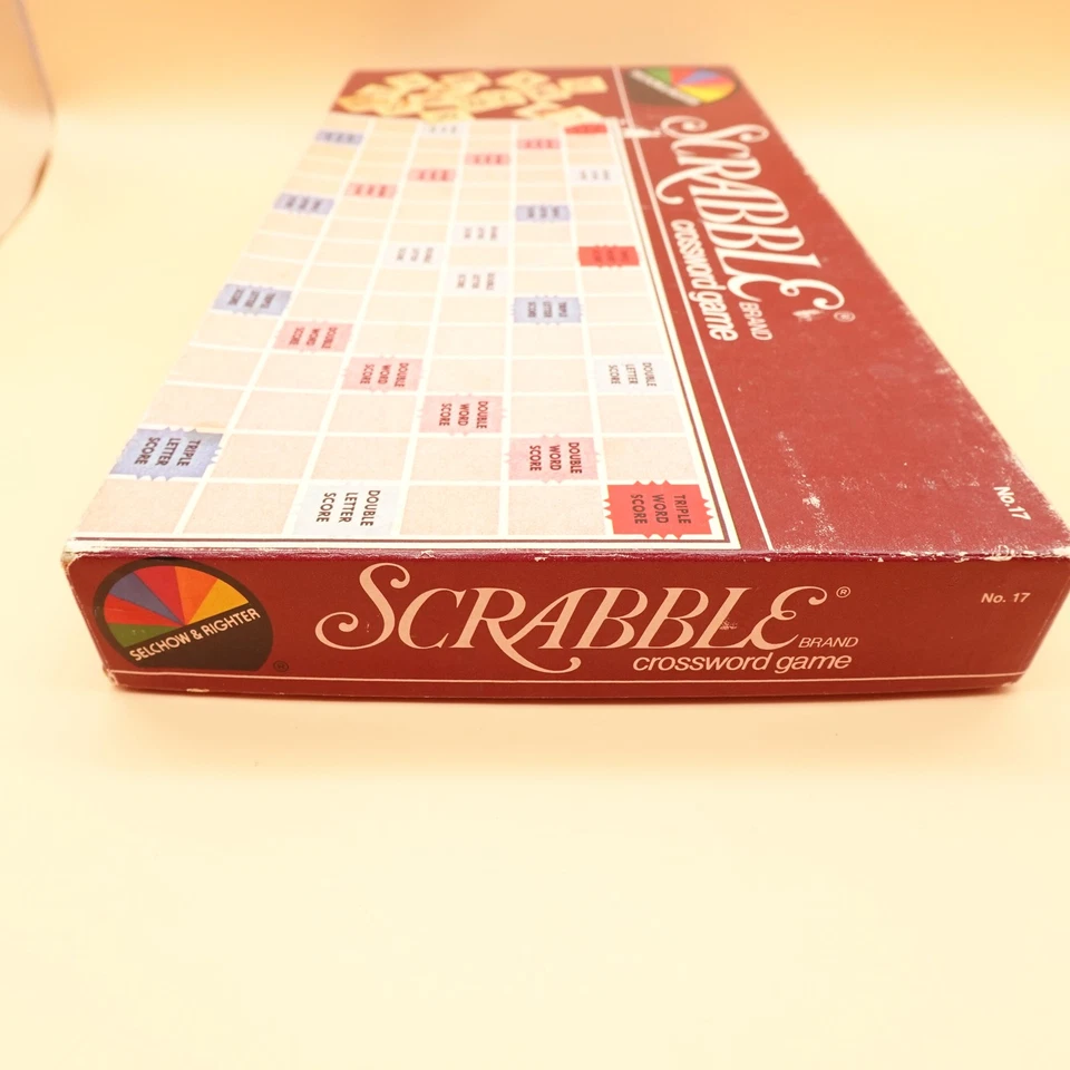 Vintage 1982 Scrabble Board Game Selchow & Righter Wood Tiles Complete USA - Image 4 of 4