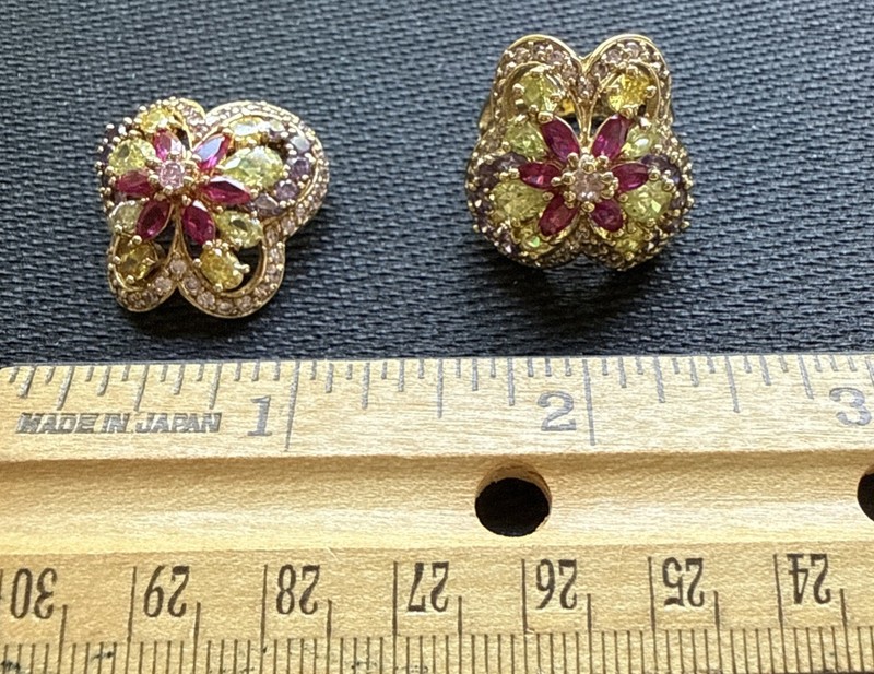 Butterfly Bling Ring Sz 6 And Necklace W/O Chain Thailand Name