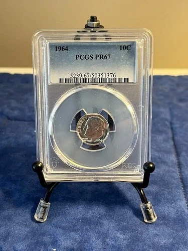 1964 10 Cent Liberty Dime Proof 90% Silver PCGS PR67