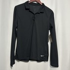 Nike Dri-fit Women’s Golf Long Sleeve Polo Shirt Sz Med Black NWT Active Wear