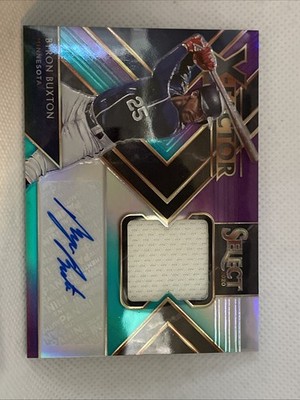 2020 Panini Select X-Factor Material Signatures Holo Prizm /49 Byron Buxton Auto