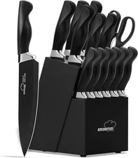 Knife Sets for Kitchen with block, Chef Knife Set with German Stainless Steel