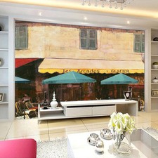 3D Street Restaurant 16 Wall Paper Wall Print Decal Wall Deco Wall Indoor Murals
