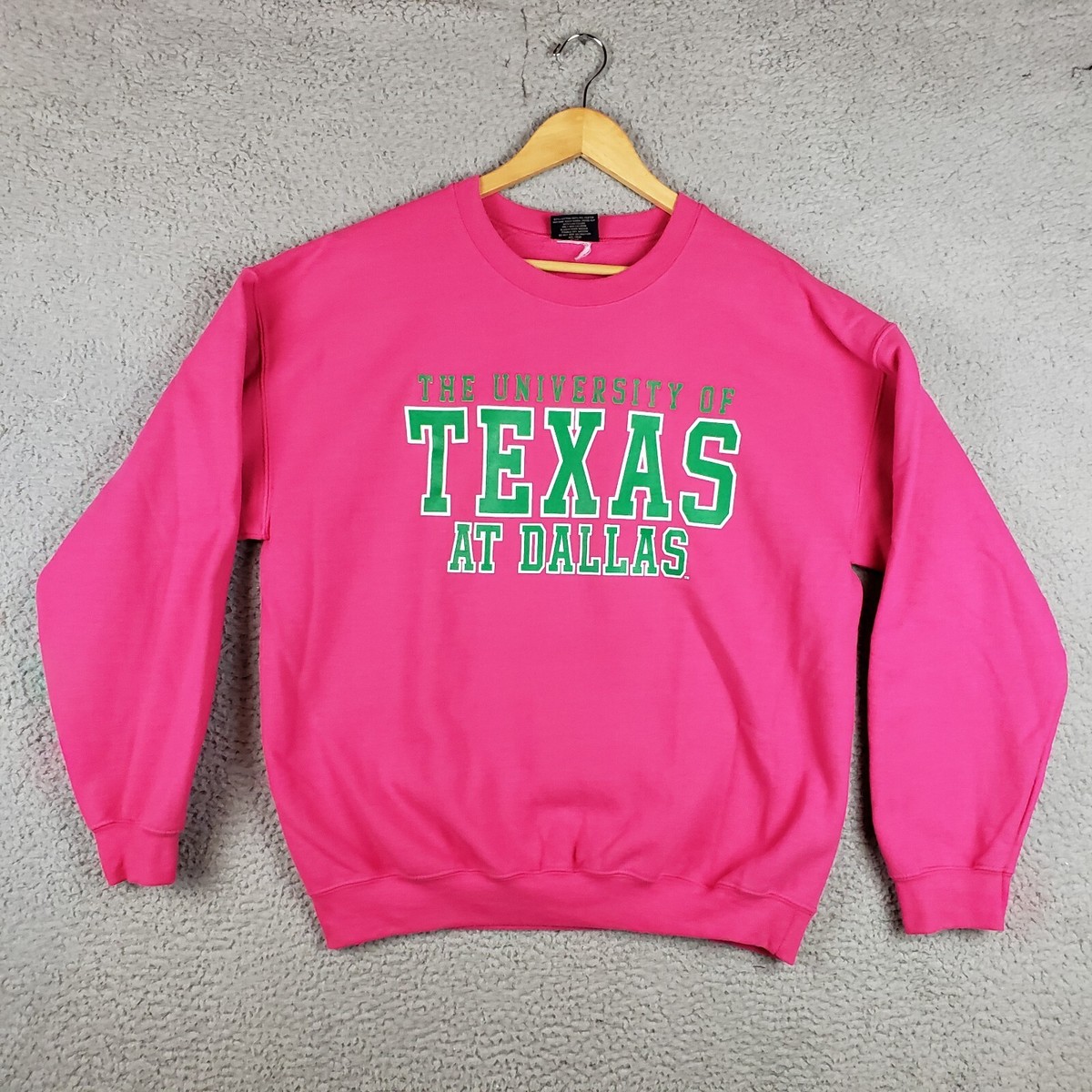 University of Texas At Dallas UTD Pullover Sweatshirt Pink Size L Mv Sport  | eBay