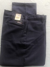 Lot Of 2 Bulwark FR Navy Blue cotton work pants 36x29 CAT 2 NFPA 2112 12 ATPV