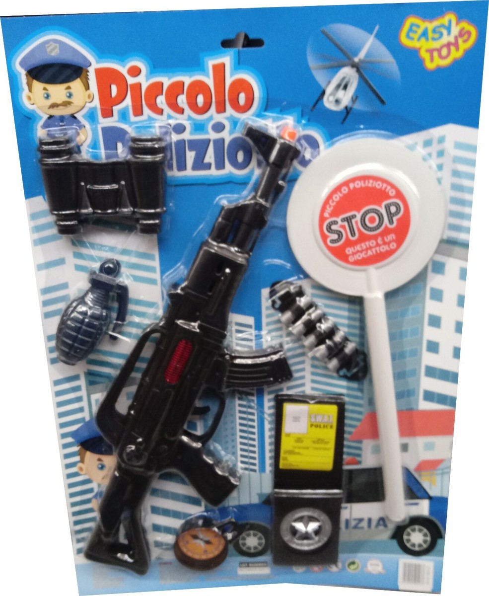 Mitra Paletta Fucile Giocattolo con Distintivo Proiettili Bussola