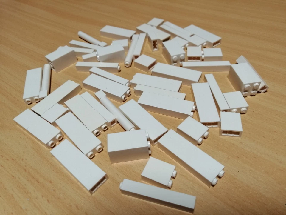 LEGO 50 Stück Säulensteine Paneele Wandsteine weiß / Konvolut Sammlung - Bild 2 von 4