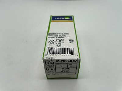 LEVITON M8300-ILW LEV LOK 20 AMP 2P-3W HOSPITAL GRADE WHITE RECEPTACLE
